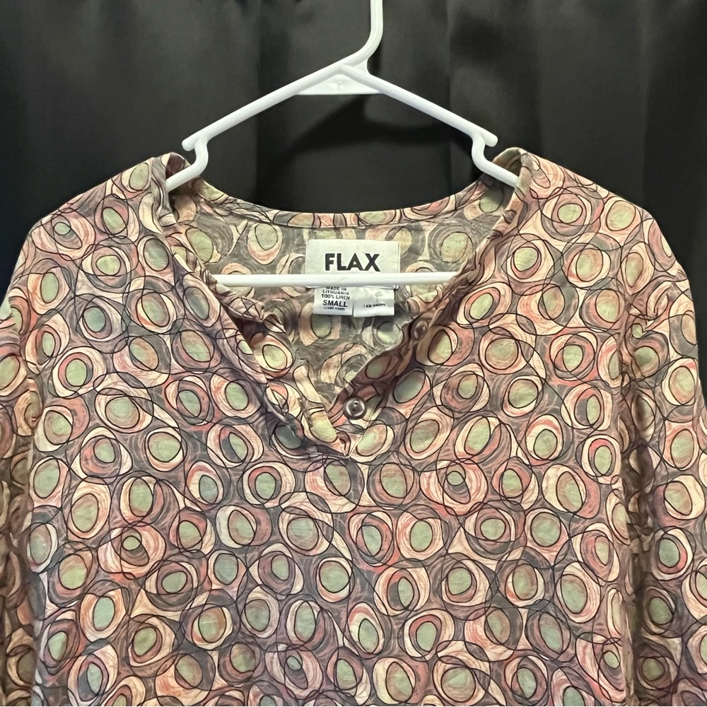 {FLAX} Linen Patterned Top - Picture 6 of 7
